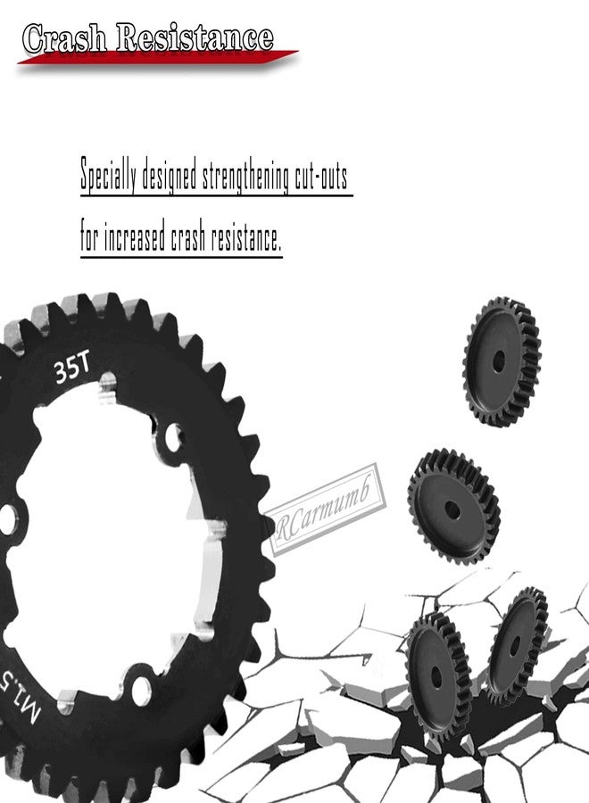 Rcarmumb 35T Spur Gear Upgrades Part For 1/5 X-Maxx 6S Monster Truck,1/5 X-Maxx 8S Monster Truck,Medium Carbon Steel 35T 1.5 Spur Gear with Pinion Gear(27T/28T/29T/30T) Hops Up - Image 4